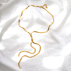 304 Stainless Steel Y-Shaped Snake Chain Lariat Necklaces for Women&nbsp;FZ8531