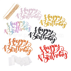 6Pcs 6 Colors Paper Cake Toppers&nbsp;FIND-TA0010-39