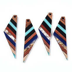 Transparent Resin & Walnut Wood Big Pendants&nbsp;RESI-TAC0017-52-A01