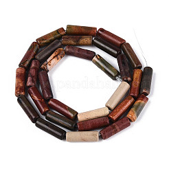 Natural Polychrome Jasper/Picasso Stone/Picasso Jasper Beads Strands&nbsp;G-T141-81