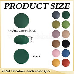 48Pcs 12 Colors Opaque Resin Cabochons&nbsp;CRES-PH0001-32
