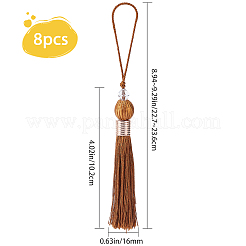 8Pcs Polyester Tassel Pendant Decorations&nbsp;HJEW-GF0001-23C