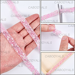 Self Adhesive Resin Rhinestone & Plastic Tape&nbsp;DIY-WH20081-008A