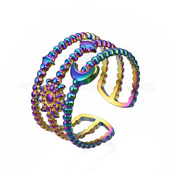 Sun & Moon & Star Cuff Rings&nbsp;RJEW-N038-017