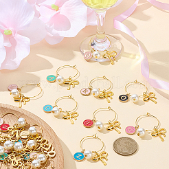 26Pcs Glass Wine Glass Charms&nbsp;HJEW-WR00025