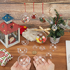 25Pcs 5 Styles Transparency Acrylic Christmas Balls Pendants&nbsp;DIY-CP0013-38