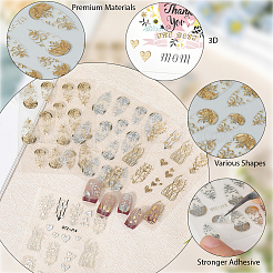 4Pcs 4 Styles Branch Self Adhesive PET Nail Art Stickers Decals&nbsp;MRMJ-SP0001-18