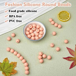 100Pcs Silicone Beads Round Rubber Bead 15MM Loose Spacer Beads for DIY Supplies Jewelry Keychain Making&nbsp;JX469A