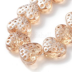 Electroplate Transparent Glass Beads Strands&nbsp;EGLA-R114-02A-PL02
