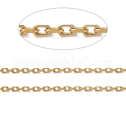 Ion Plating(IP) 304 Stainless Steel Faceted Cable Chains&nbsp;CHS-G027-03G