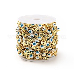Enamel Evil Eye & Sun Link Chains&nbsp;CHC-C003-08G