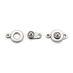 Tarnish Resistant 201 Stainless Steel Snap Clasps&nbsp;X-STAS-K148-11