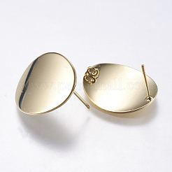 Brass Stud Earring Findings&nbsp;KK-F738-40G