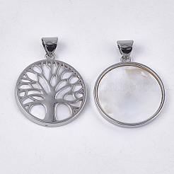 Freshwater Shell Pendants&nbsp;SHEL-S275-01B