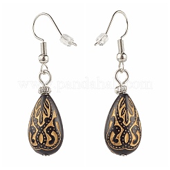 Teardrop Plating Acrylic Beads Dangle Earrings for Girl Women&nbsp;EJEW-JE04679-02