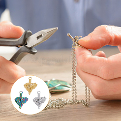 18Pcs 3 Colors 304 Stainless Steel Pendant Rhinestone Settings&nbsp;STAS-DC0013-35