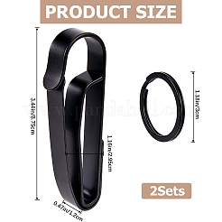 Belt Loop Keychain Chip&nbsp;KEYC-WH0036-37EB