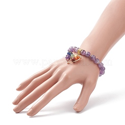 Natural Amethyst Stretch Bracelet&nbsp;BJEW-JB08747-01