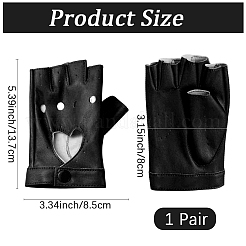1 Pair Imitation Leather Fingerless Gloves&nbsp;AJEW-CL0004-95B