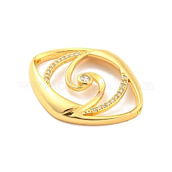 Brass Pave Clear Cubic Zirconia Cabochons&nbsp;KK-P243-06G
