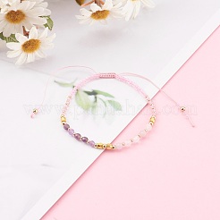 Adjustable Nylon Cord Braided Bead Bracelets&nbsp;BJEW-JB06024-01