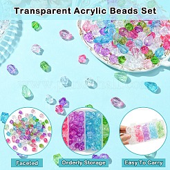 200Pcs 20 Styles Transparent Acrylic Beads Sets&nbsp;TACR-YW0002-38
