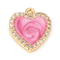 Brass Micro Pave Cubic Zirconia Charms&nbsp;KK-D160-47G