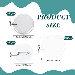 Flat Round Sublimation Blank Badge Button Parts&nbsp;IFIN-WH0011-79A