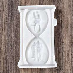 Valentine's Day Sandglass with Couple DIY Wall Decoration Statue Silicone Molds&nbsp;LS-SIL-F007-11