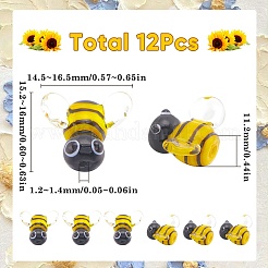 12Pcs Handmade Lampwork Beads&nbsp;LAMP-SC0001-34