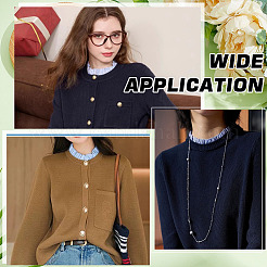 Detachable Polyester Lady Shirts Stripe False Collars&nbsp;AJEW-WH0314-864