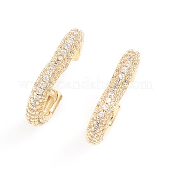 Brass Micro Pave Clear Cubic Zirconia Cuff Earrings&nbsp;EJEW-G274-05G
