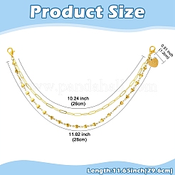 Brass Paperclip Chain & 304 Stainless Steel Link Chain  Phone Hand Strap Chains&nbsp;HJEW-YW00557