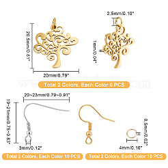 DIY Tree of Life Earring Making Kits&nbsp;DIY-UN0003-30