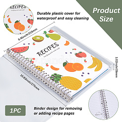 Rectangle Plastic Blank Recipe Notebook&nbsp;AJEW-WH20018-73D