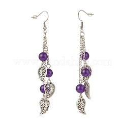 Natural Malaysia Jade Bead Dangle Earrings&nbsp;EJEW-JE04823-05