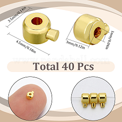 Brass Crimp Beads&nbsp;KK-SC0004-42G