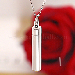 Non-Tarnish 304 Stainless Steel Column Pendant Necklaces&nbsp;UG4628-1