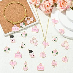 45Pcs 9 Styles Valentine's Day Theme Alloy Enamel Pendants&nbsp;FIND-CJ0003-74