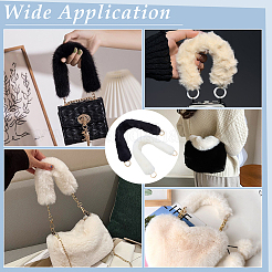 2Pcs 2 Colors Faux Wool Bag Handle Straps&nbsp;DIY-PH0036-46