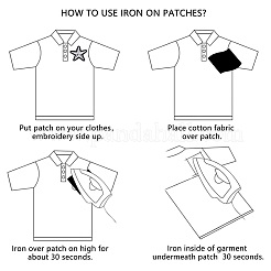100Pcs Computerized Embroidery Cloth Iron On Patches&nbsp;PATC-CY0001-13C