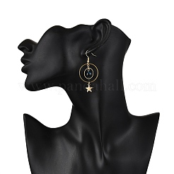 3Pairs Natural Tiger Eye Dangle Earrings&nbsp;EJEW-TA00656