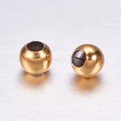 Ion Plating(IP) 304 Stainless Steel Beads&nbsp;STAS-F117-31G-4mm