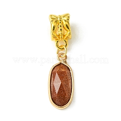 Natural & Synthetic Mixed Gemstone European Dangle Charms&nbsp;PALLOY-JF02387