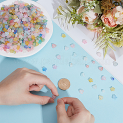 1200Pcs 24 Styles Frosted Acrylic Beads&nbsp;OACR-PH0004-82