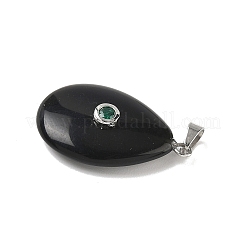 Natural Obsidian Pendants&nbsp;G-P599-02P-08