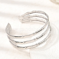 21MM 304 Stainless Steel 3-Strand Cuff Bangles for Women&nbsp;SA-CBAB767-27P