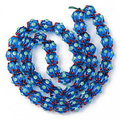 Handmade Lampwork Beads Strands&nbsp;LAMP-N021-007C