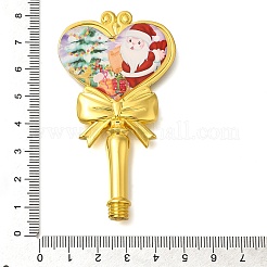 Christmas Santa Claus Print Brass & Resin Wax Stamp Handles&nbsp;LS-AJEW-A058-02B