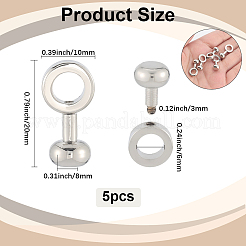 5Pcs Brass Zipper Insert Buckles&nbsp;FIND-SP0004-11P